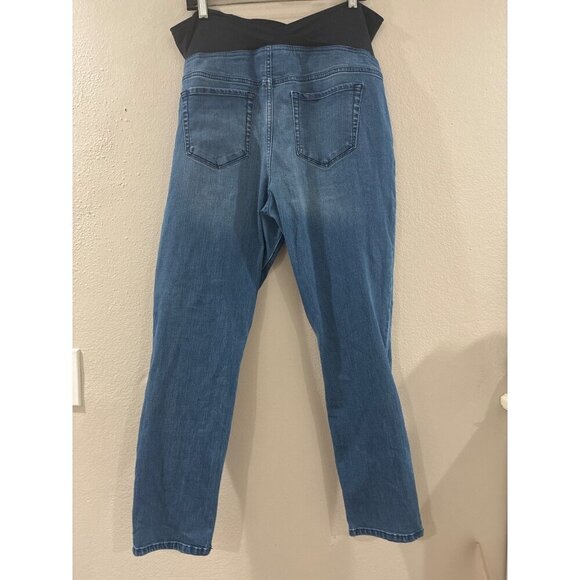 Isabel Maternity Jeans blue Jeggins size 18 over the belly blue jeans cross over - Picture 3 of 7